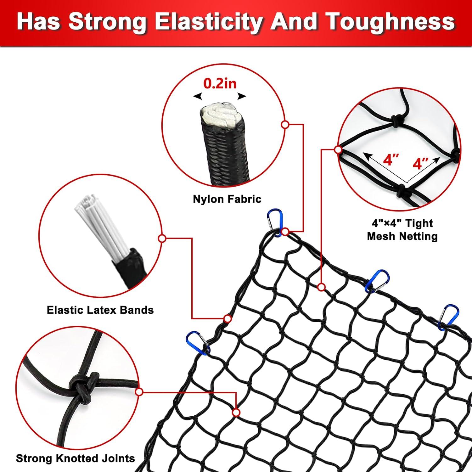 Red de Carga Cenipar 4x6' Expandible a 8x12' con Mosquetones