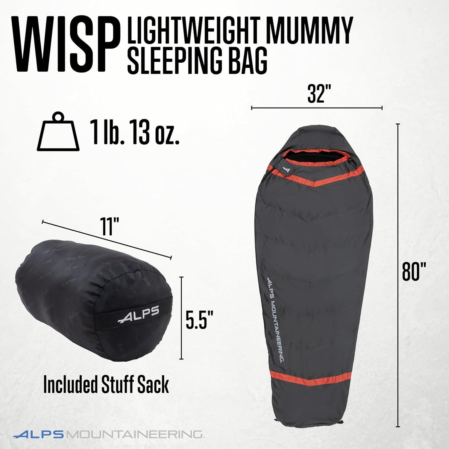 Saco de Dormir ALPS Mountaineering Wisp 1 Persona 4°C