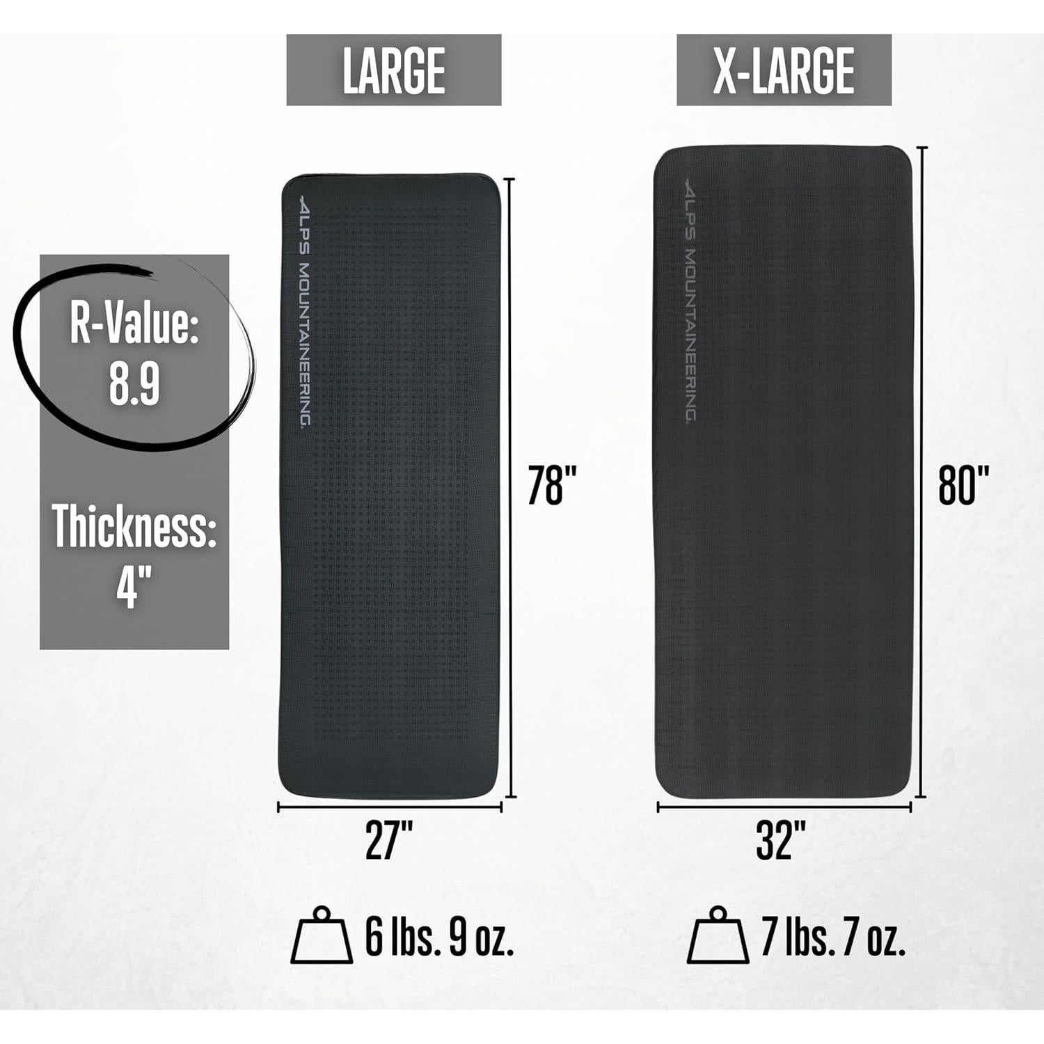 Colchón de Camping Autoinflable ALPS Outback Grande 198x68.6cm