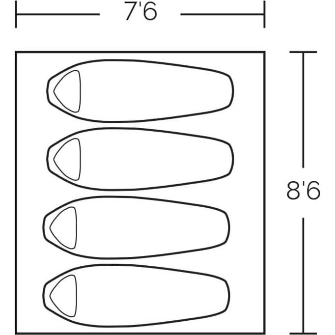 Carpa de Camping Cedar Ridge Cypress 4 Personas Impermeable