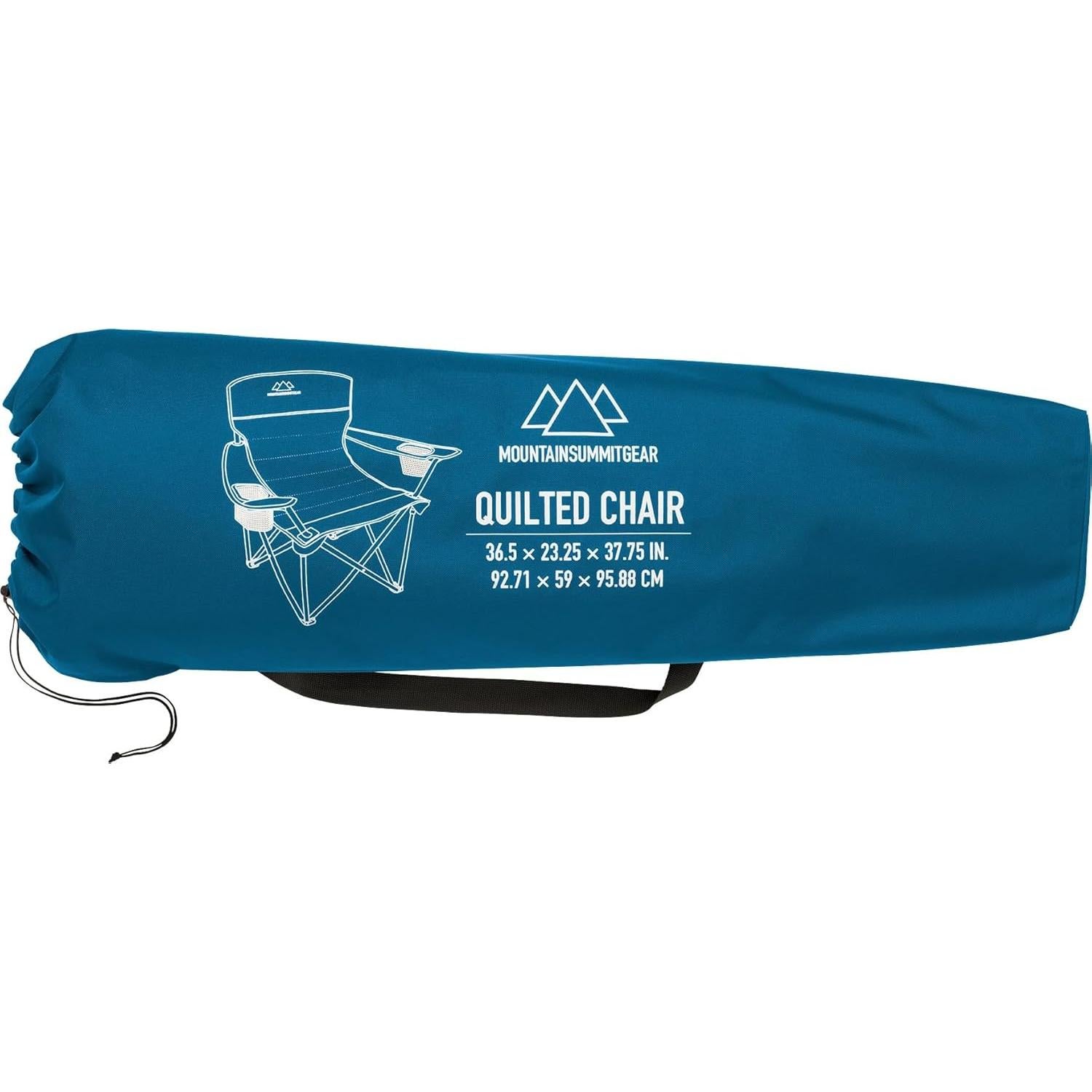MOUNTAIN SUMMIT GEAR Quilted Standard Camping Chair with Padded Seat and Back for Camping/Hiking/Backpacking Made by Caddis Sports (Standard Chair (Blue))