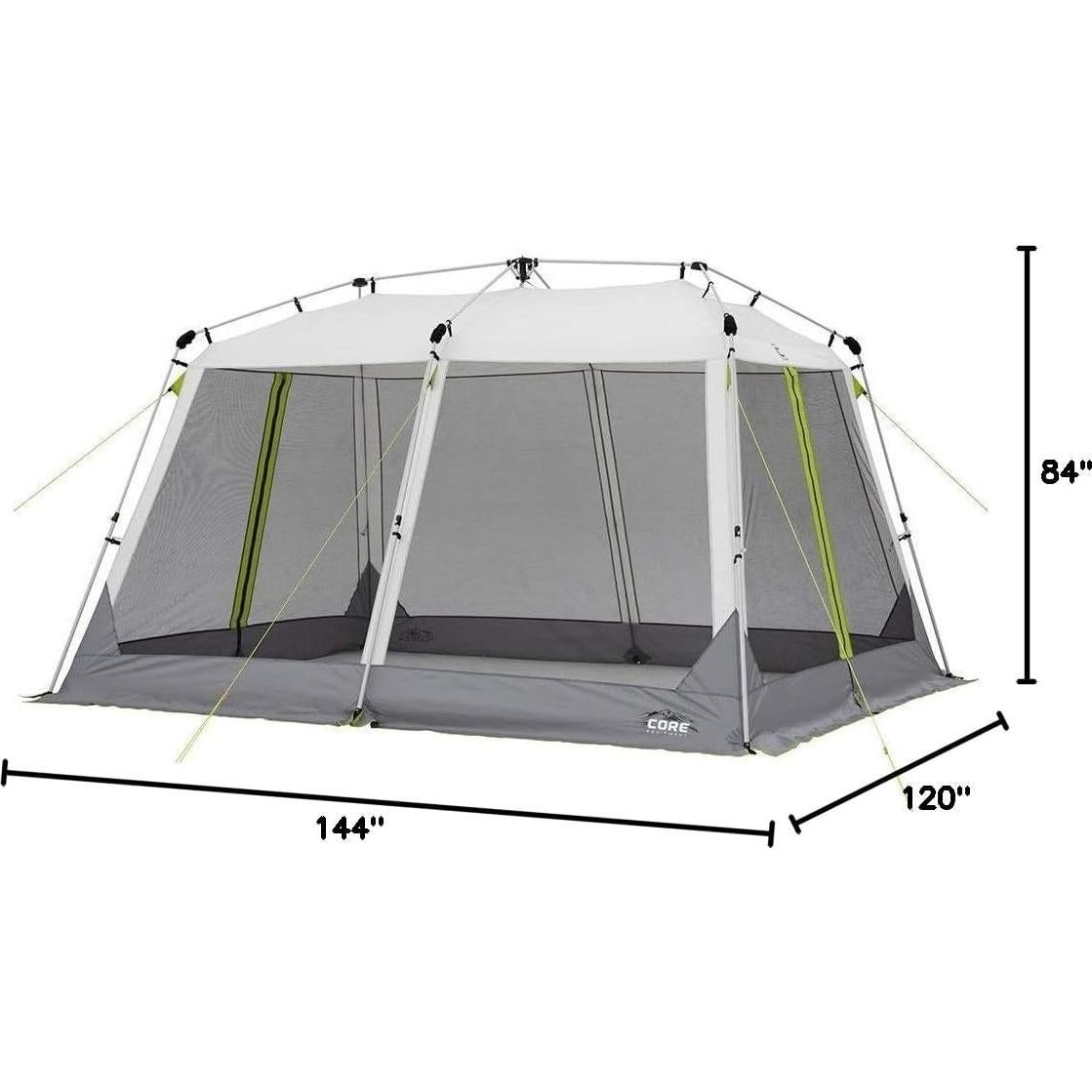 Casa de Pantalla Instantánea CORE 12x10 Plegable para Camping