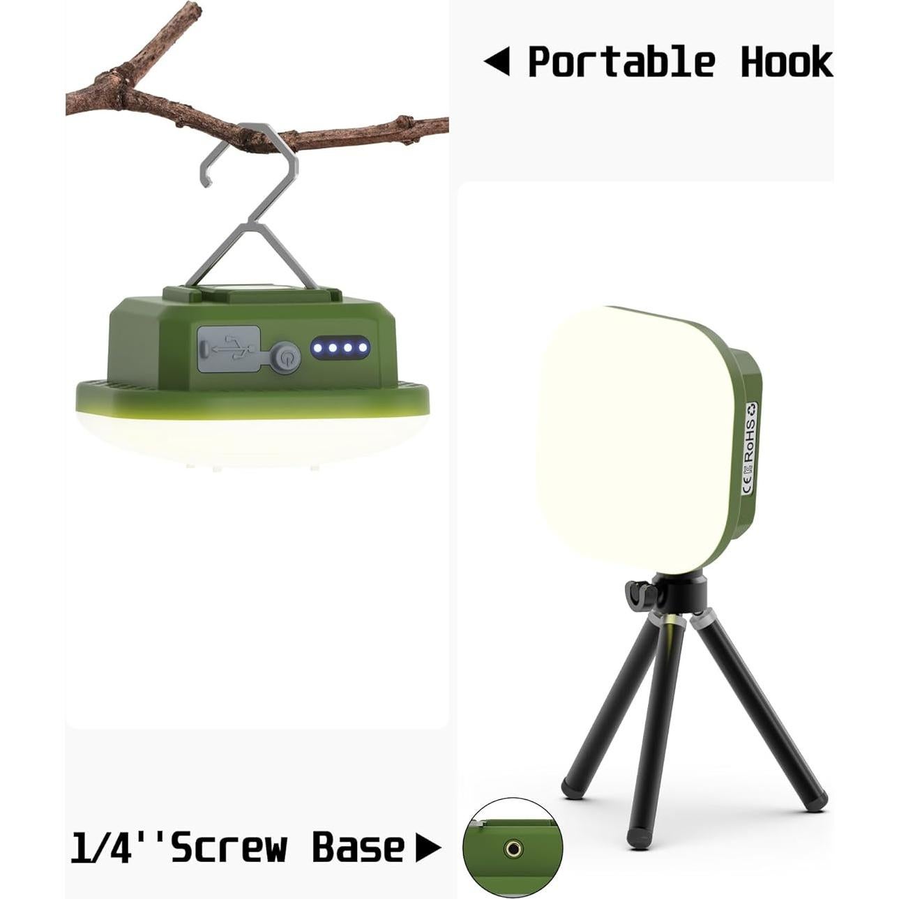 Luces de Camping LED Moslighting 800LM Recargables IP54