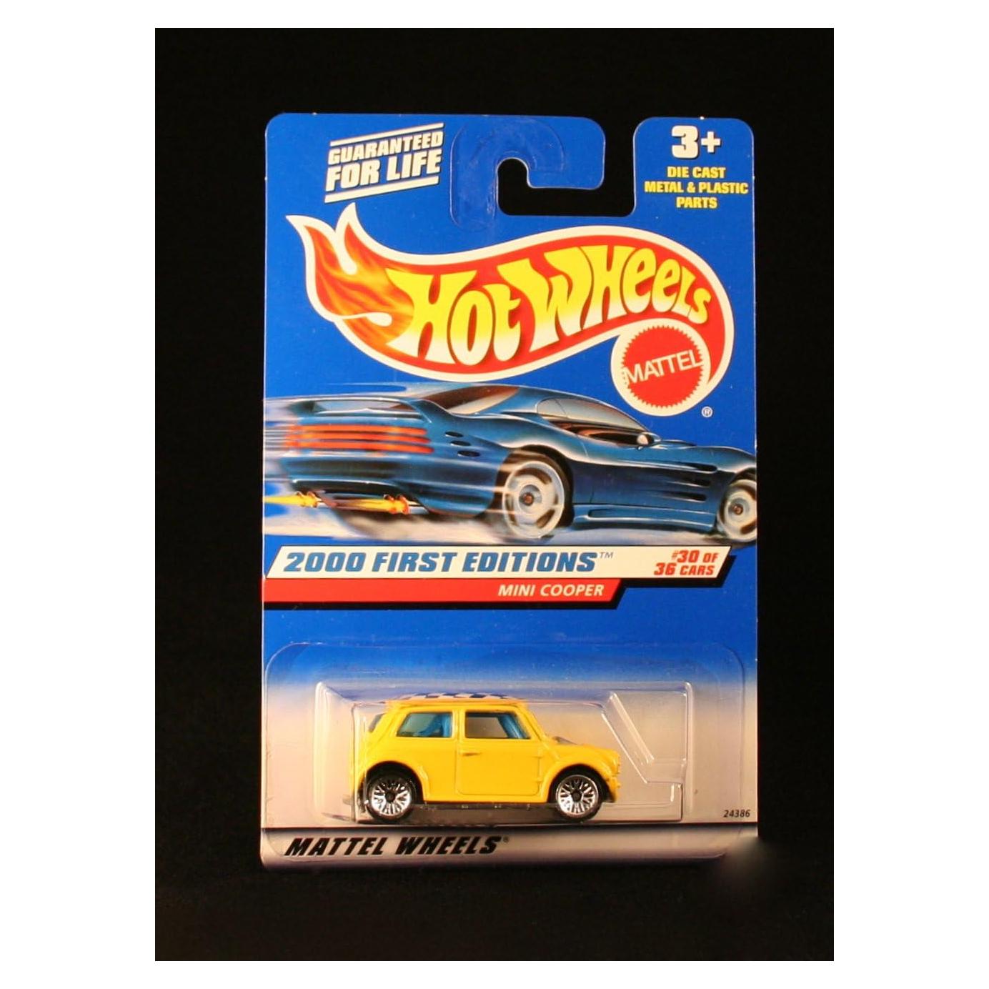 Coche de Metal Fundido Mattel Hot Wheels Mini Cooper Amarillo 1:64