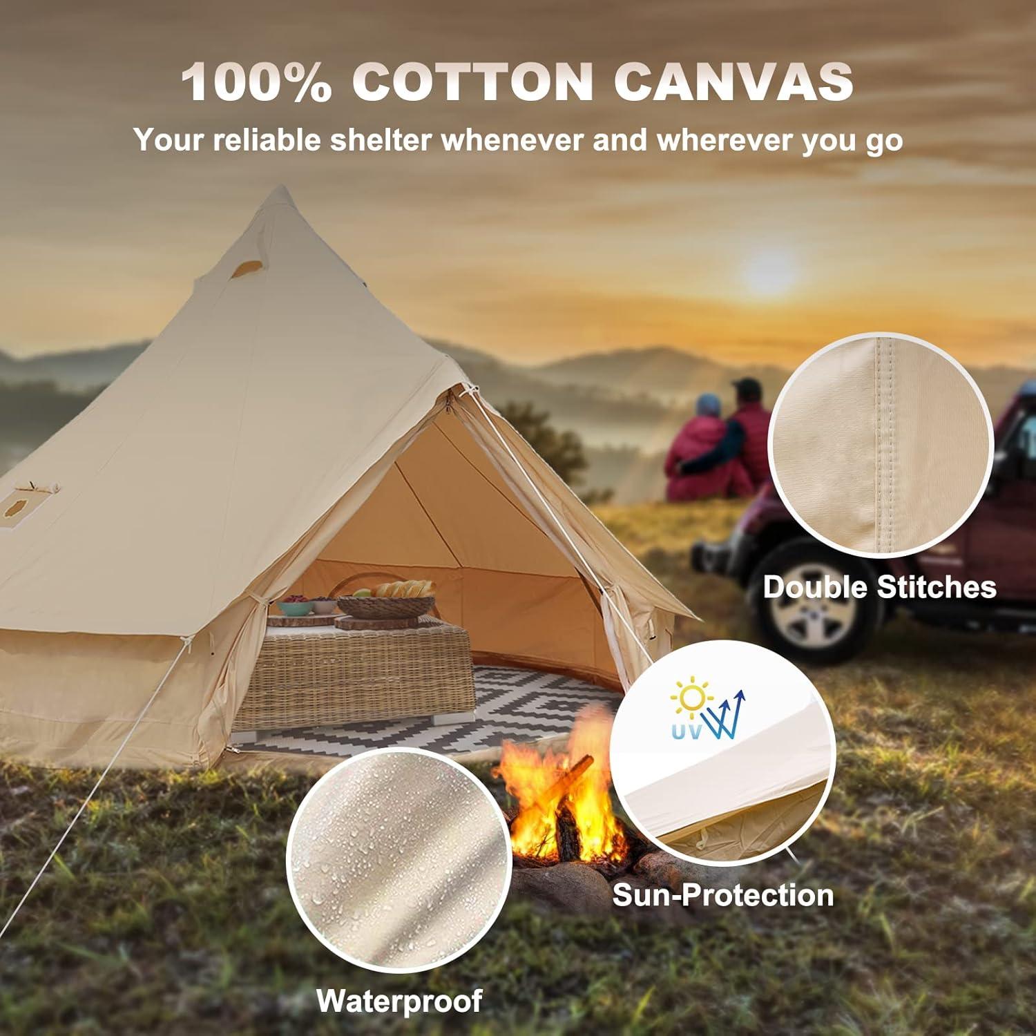 Tienda Yurt Happybuy 3m Algodón Impermeable 4 Estaciones