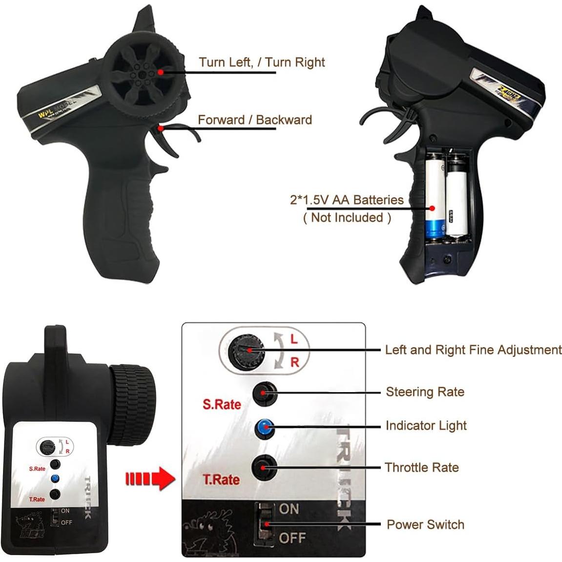 Coche RC Pickup Drift Spobot DPX-D12 1:10 2WD 2 Baterías