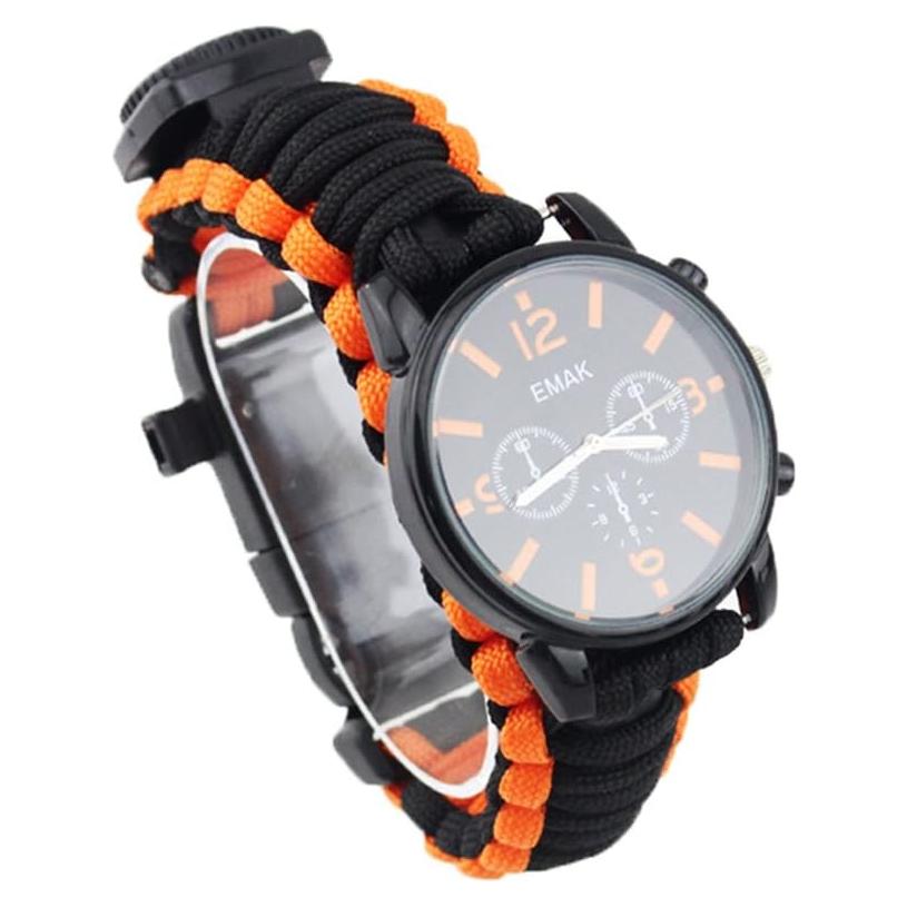Pulsera de Supervivencia MansWill con Reloj y Herramientas