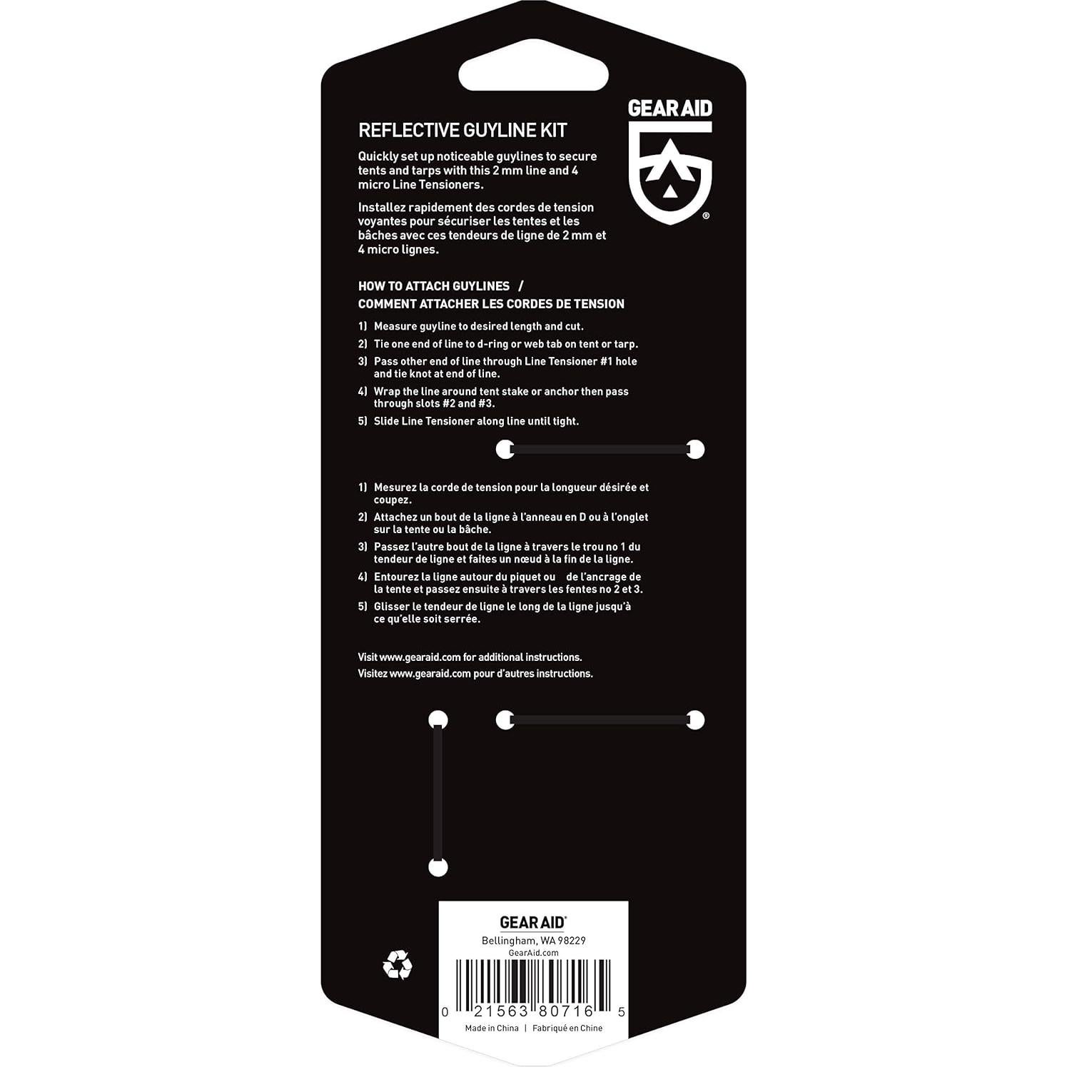 Kit de Cordones Reflectantes GEAR AID 15 m con Tensores