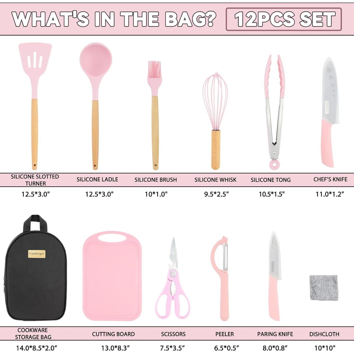 Juego de Utensilios de Cocina para Camping Camkinger 12 Piezas