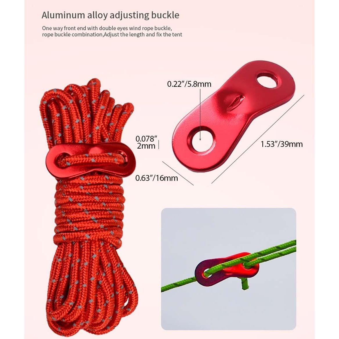 Cuerdas de Guylines Takelablaze 4mm Reflectantes 8 Piezas