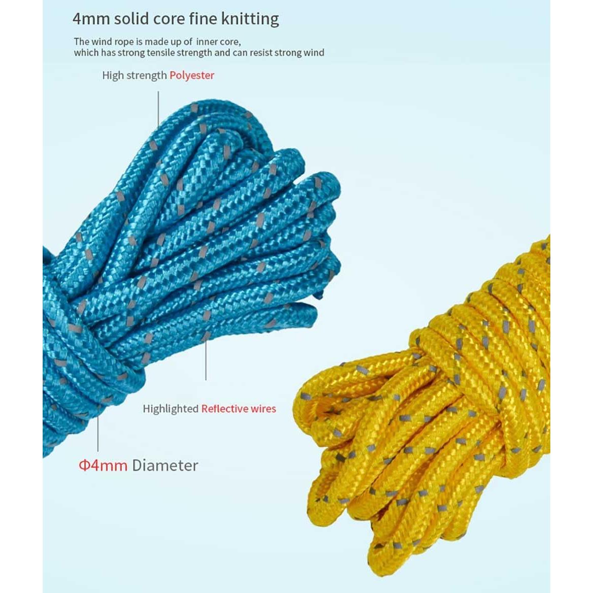 Cuerdas de Guylines Takelablaze 4mm Reflectantes 8 Piezas