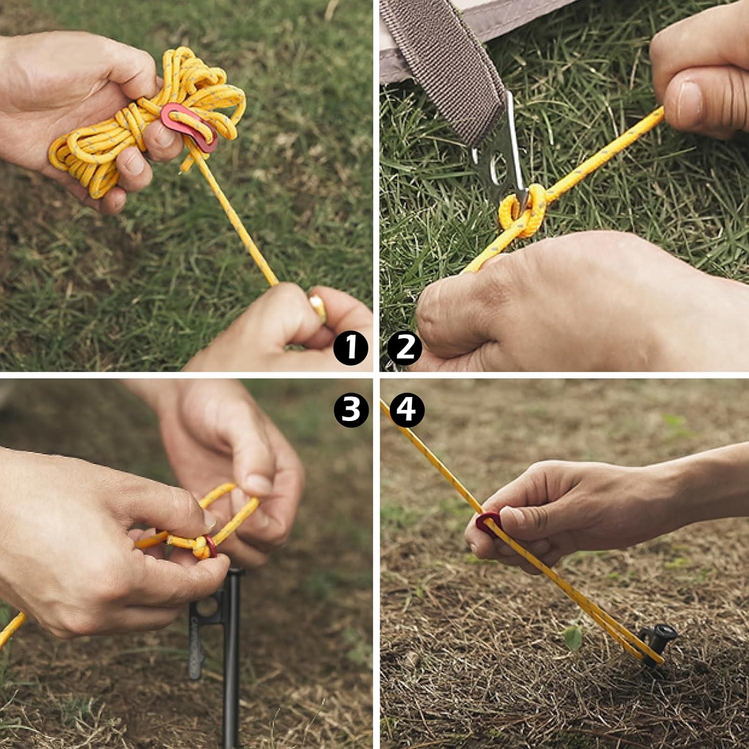 Cuerda de Guía Reflectante Azarxis 4m con Tensores Aluminio