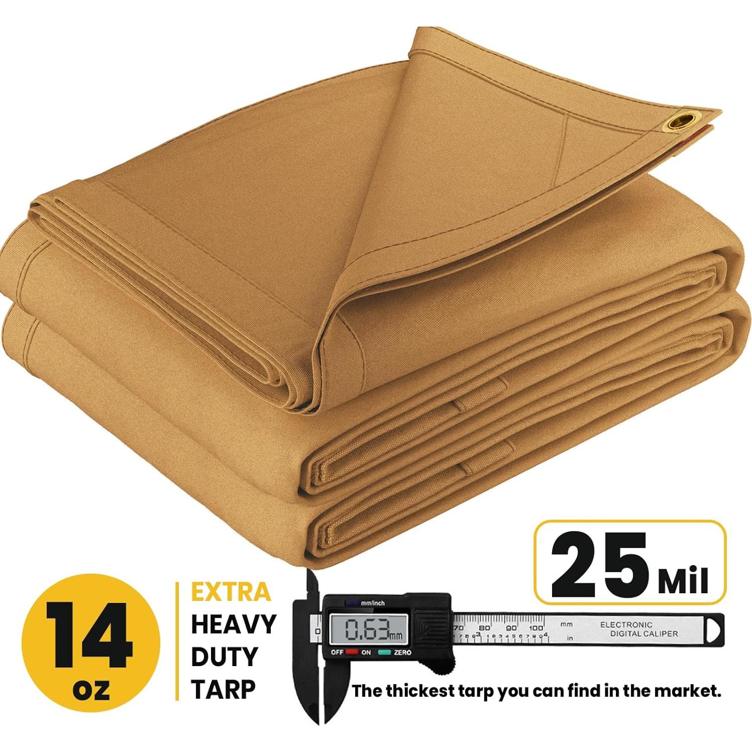 Lona Resistente PROTARP 7x9 pies a Prueba de Agua UV Marrón