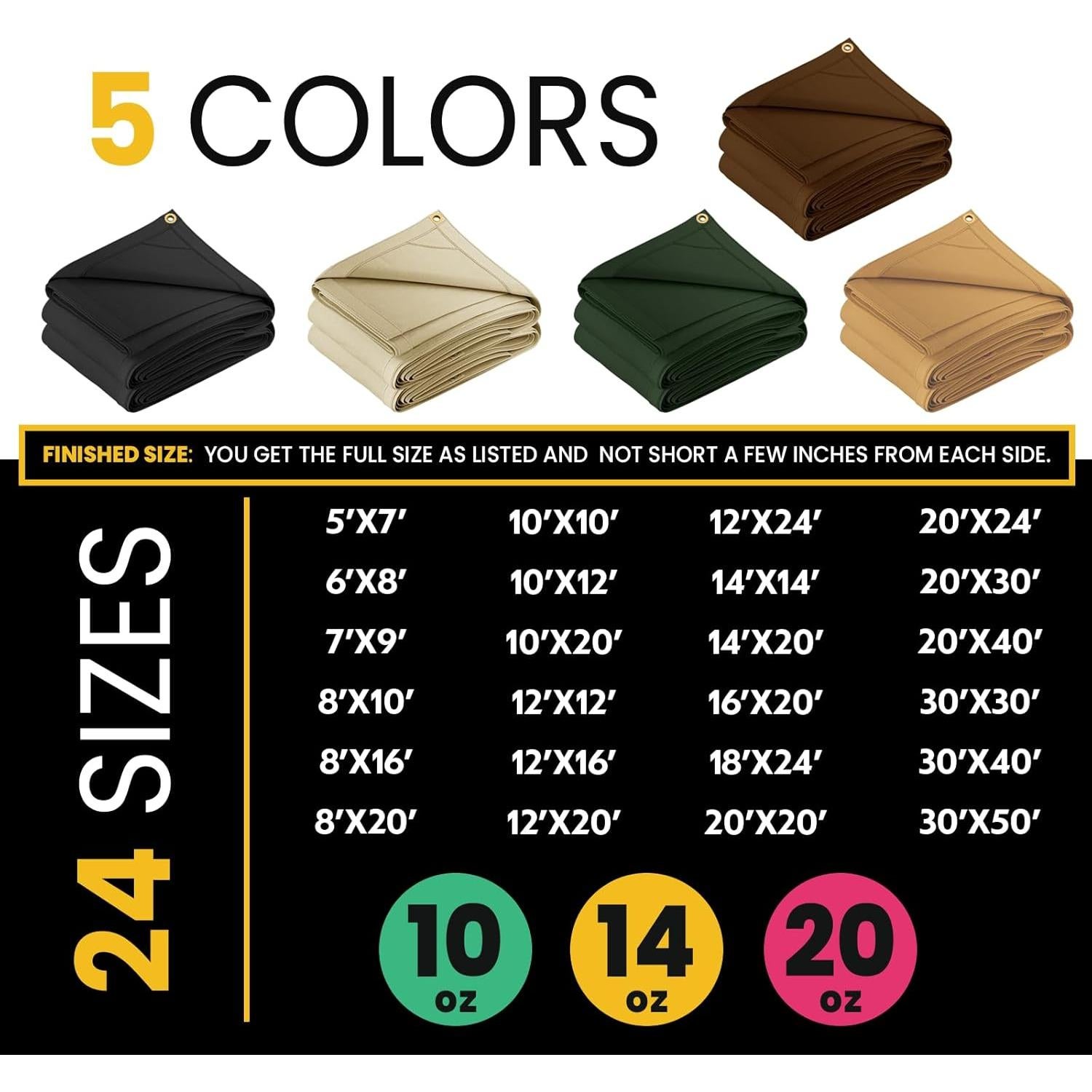 Lona Resistente PROTARP 7x9 pies a Prueba de Agua UV Marrón