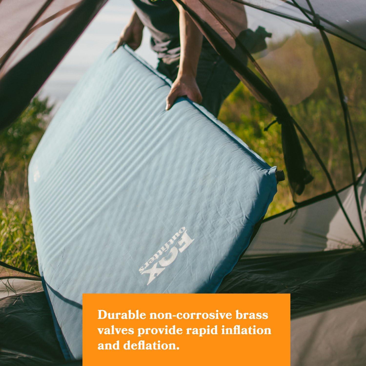 Almohadilla Autoinflable Fox Outfitters 1.4kg Gris/Verde