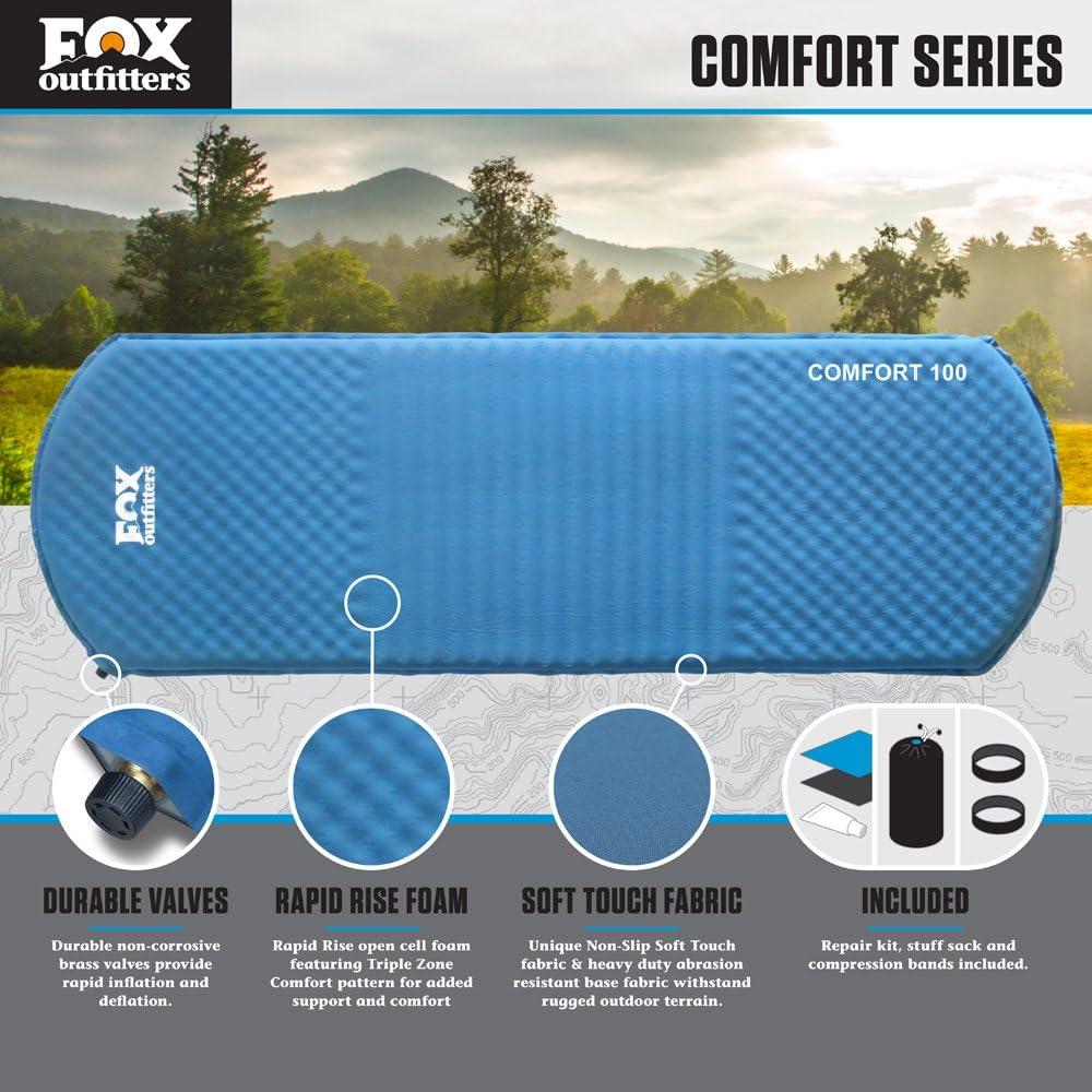 Almohadilla Autoinflable Fox Outfitters 1.4kg Gris/Verde