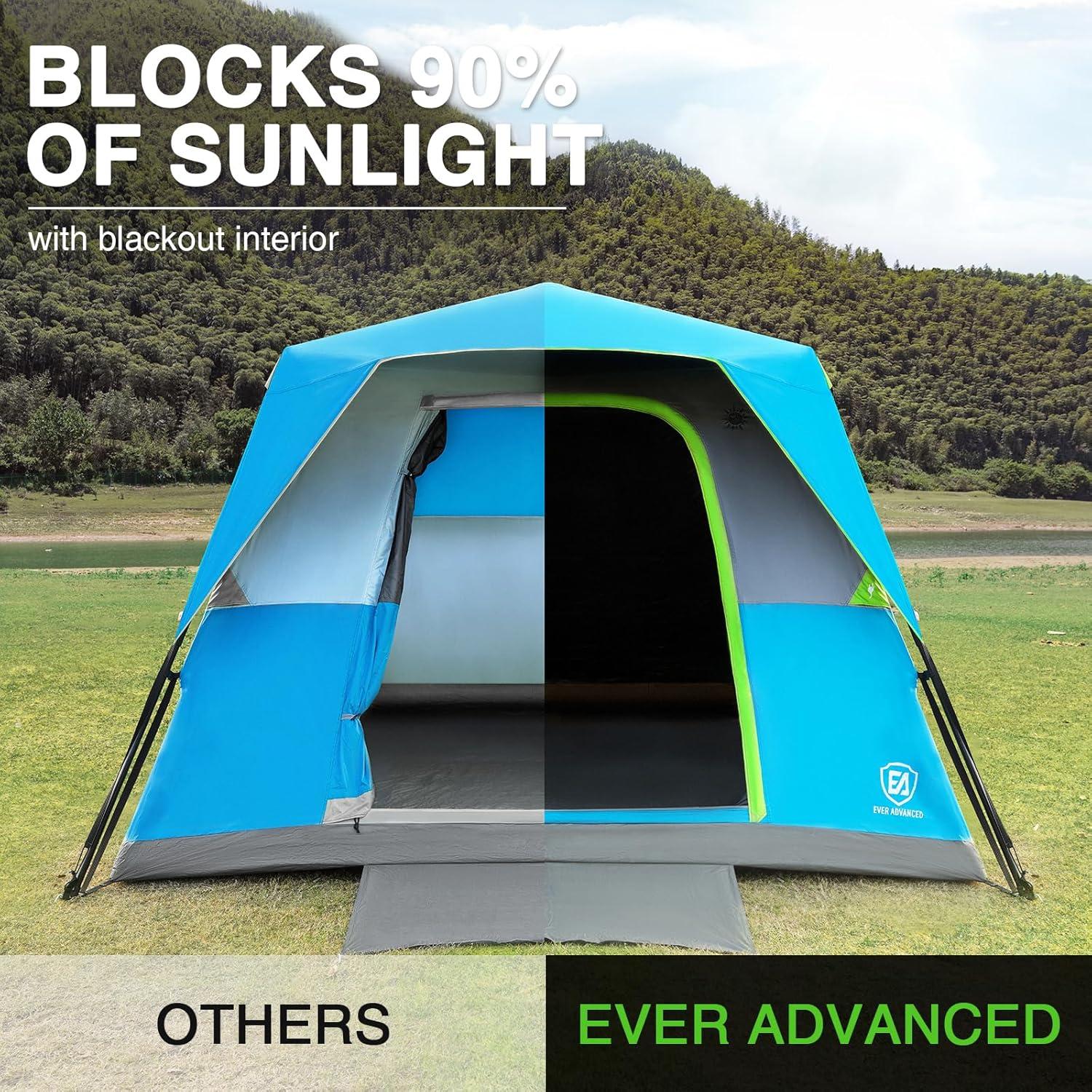 Tienda de Camping para 6 Personas EVER ADVANCED Blackout
