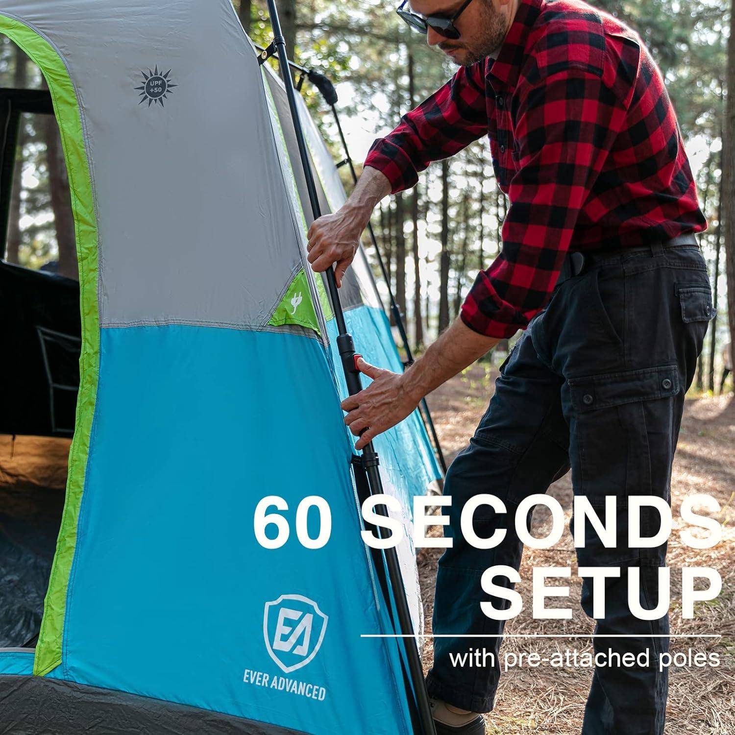 Tienda de Camping para 6 Personas EVER ADVANCED Blackout