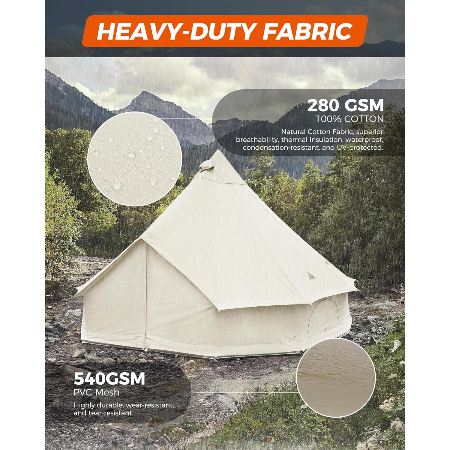 Tienda Campana KingCamp 4 Estaciones 6 Personas Impermeable