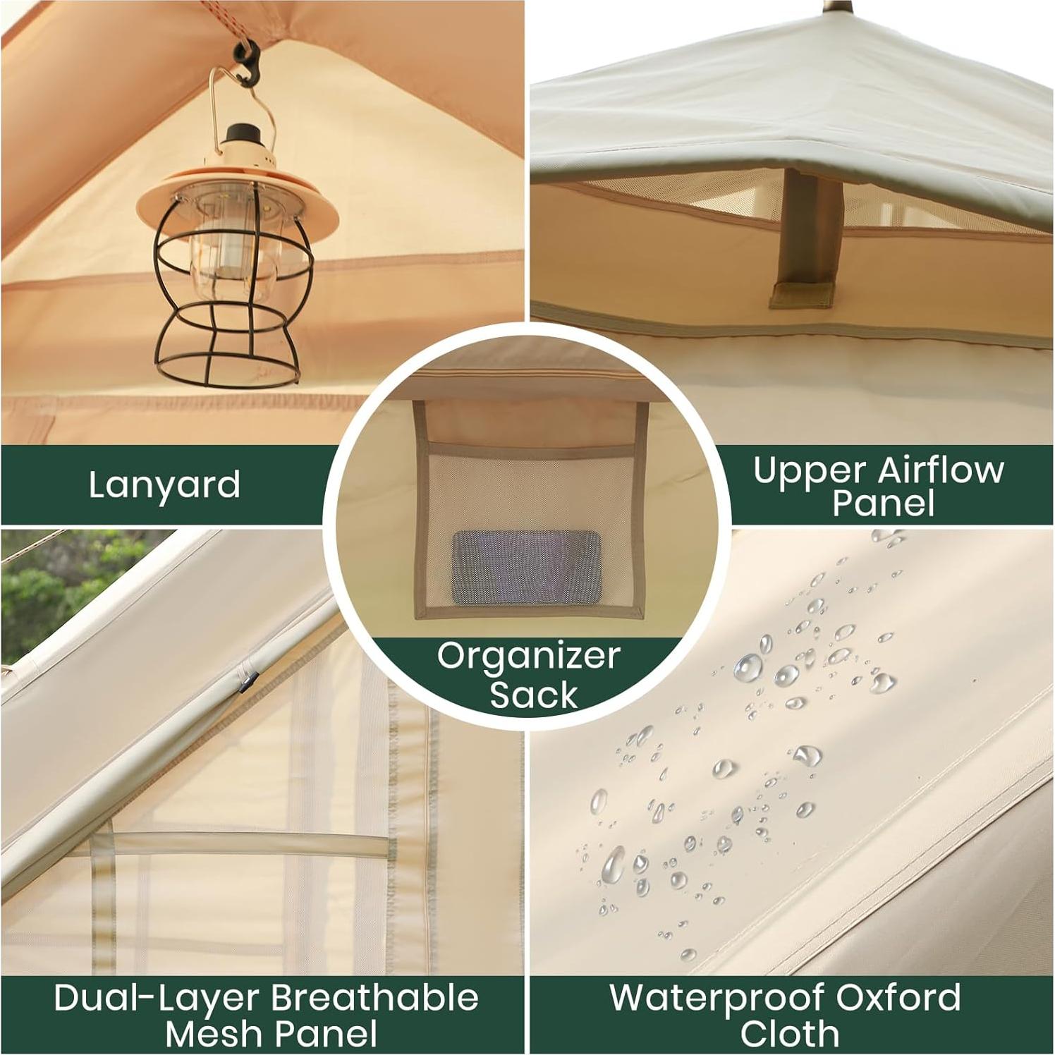 Tienda Inflable HUUHRIN 2-6 Personas 300D Oxford Impermeable