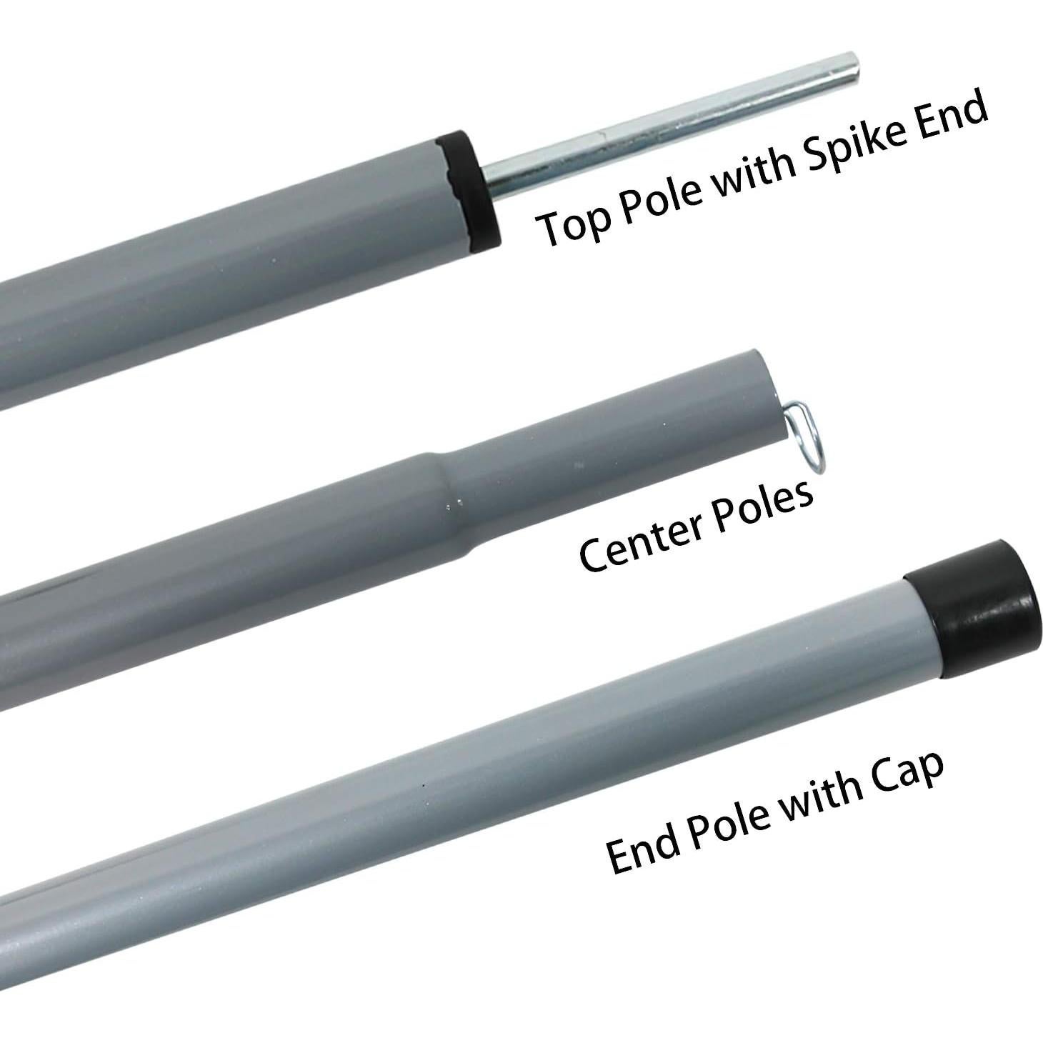 Postes de Carpa Ajustables Sutekus 2pc Acero 190.5 cm