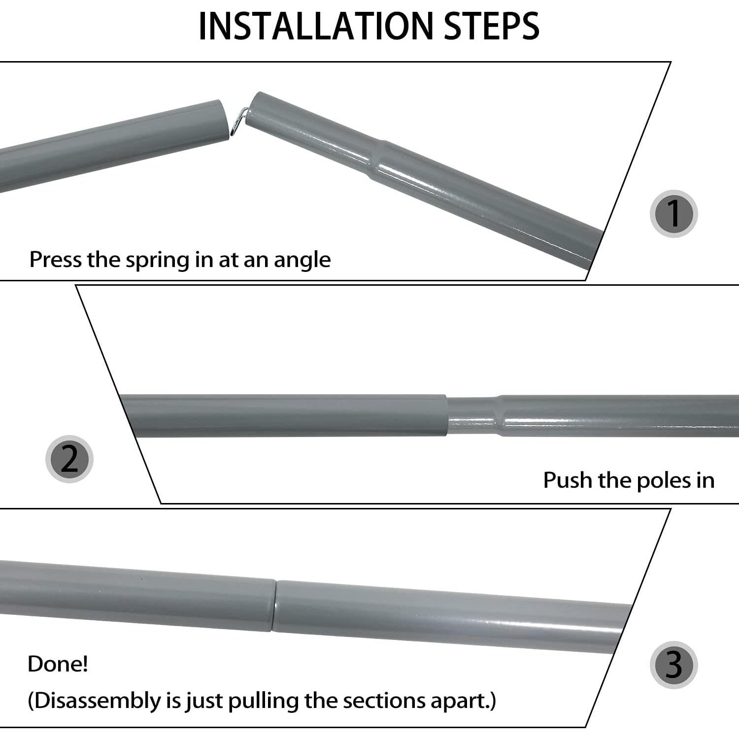 Postes de Carpa Ajustables Sutekus 2pc Acero 190.5 cm