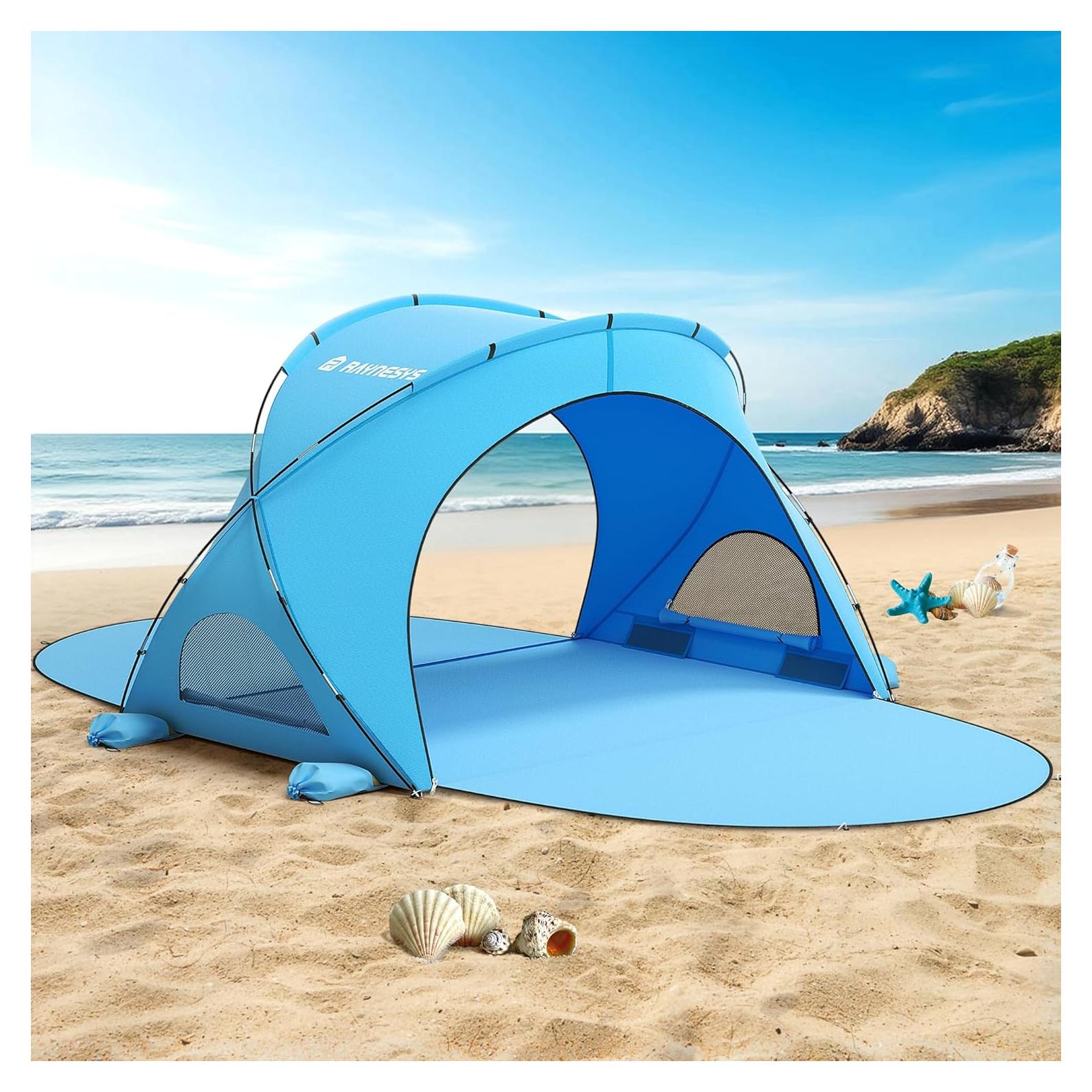 Tienda de Playa Raynesys para 3 Personas con Protección UV UPF50+