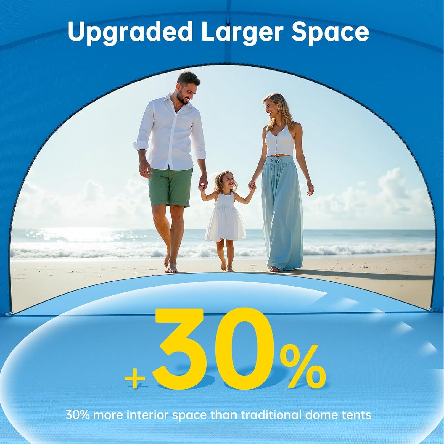 Tienda de Playa Raynesys para 3 Personas con Protección UV UPF50+