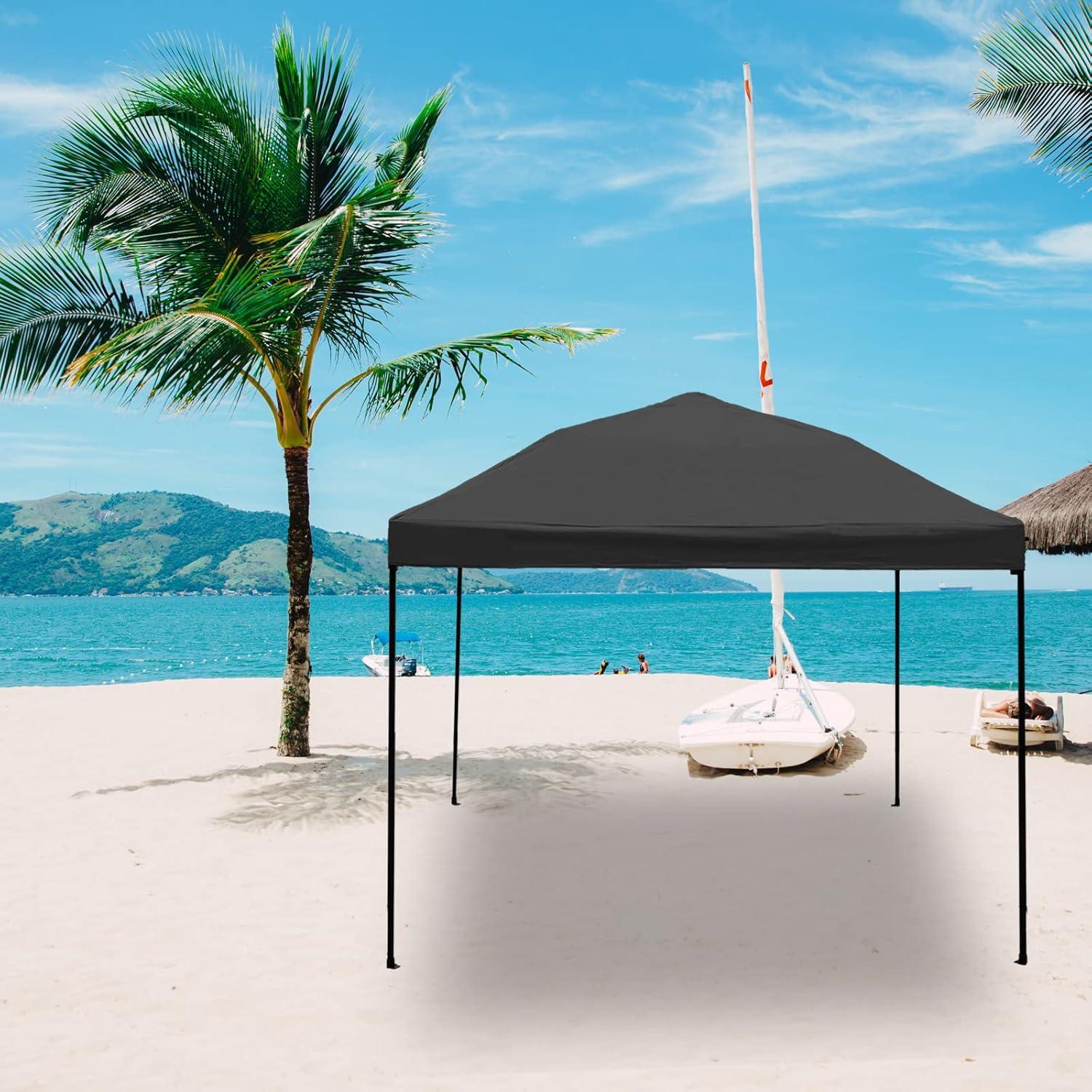 Cubierta de repuesto para toldo Senmortar 3m x 3m Negra