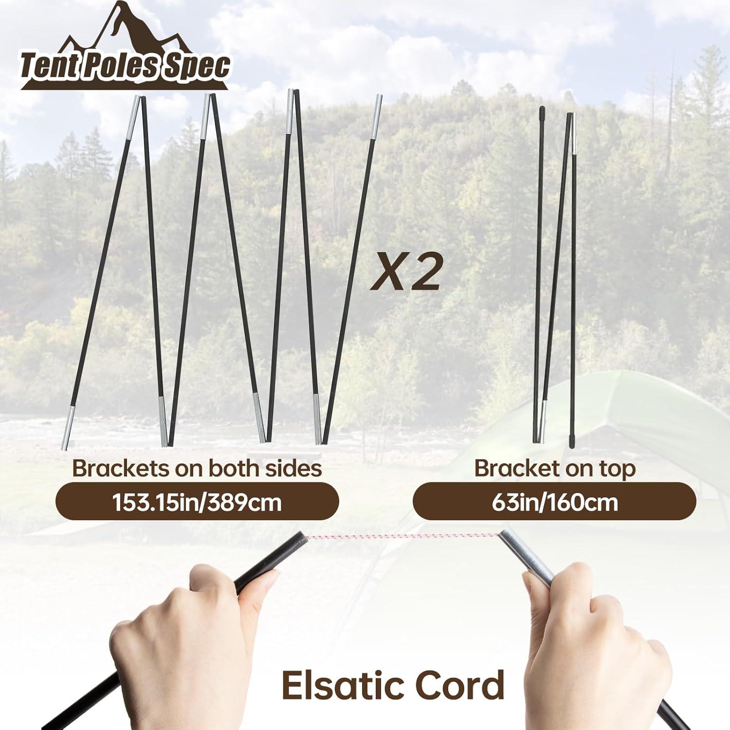 Postes de Reemplazo para Tienda Coleman Sundome Ajrwiiy 3 Piezas