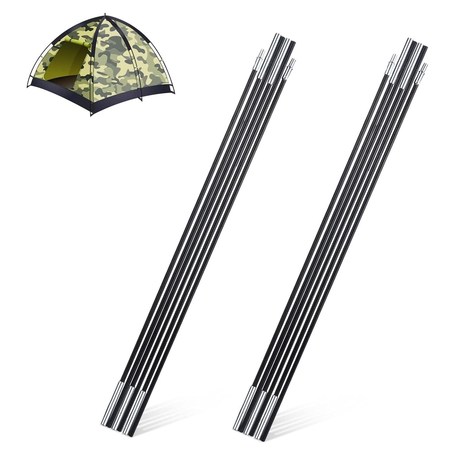 Postes de Tienda de Camping Cyrank 2 PCS Fibra de Vidrio 335 cm