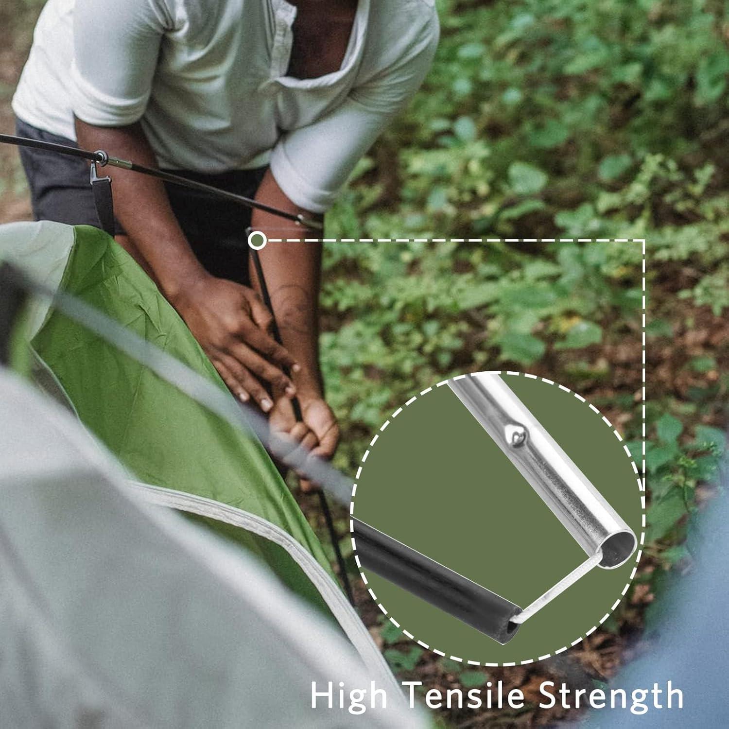 Postes de Tienda de Camping Cyrank 2 PCS Fibra de Vidrio 335 cm