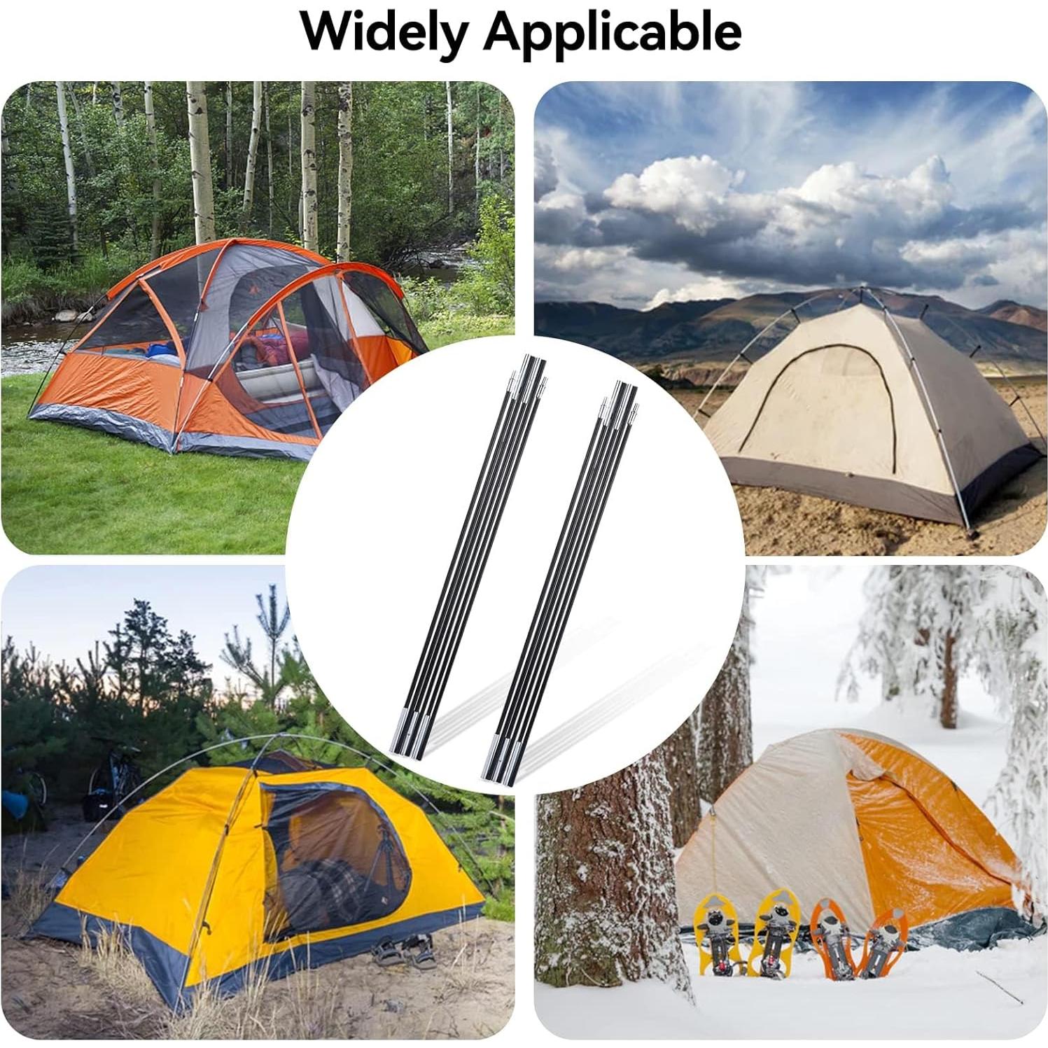 Postes de Tienda de Camping Cyrank 2 PCS Fibra de Vidrio 335 cm