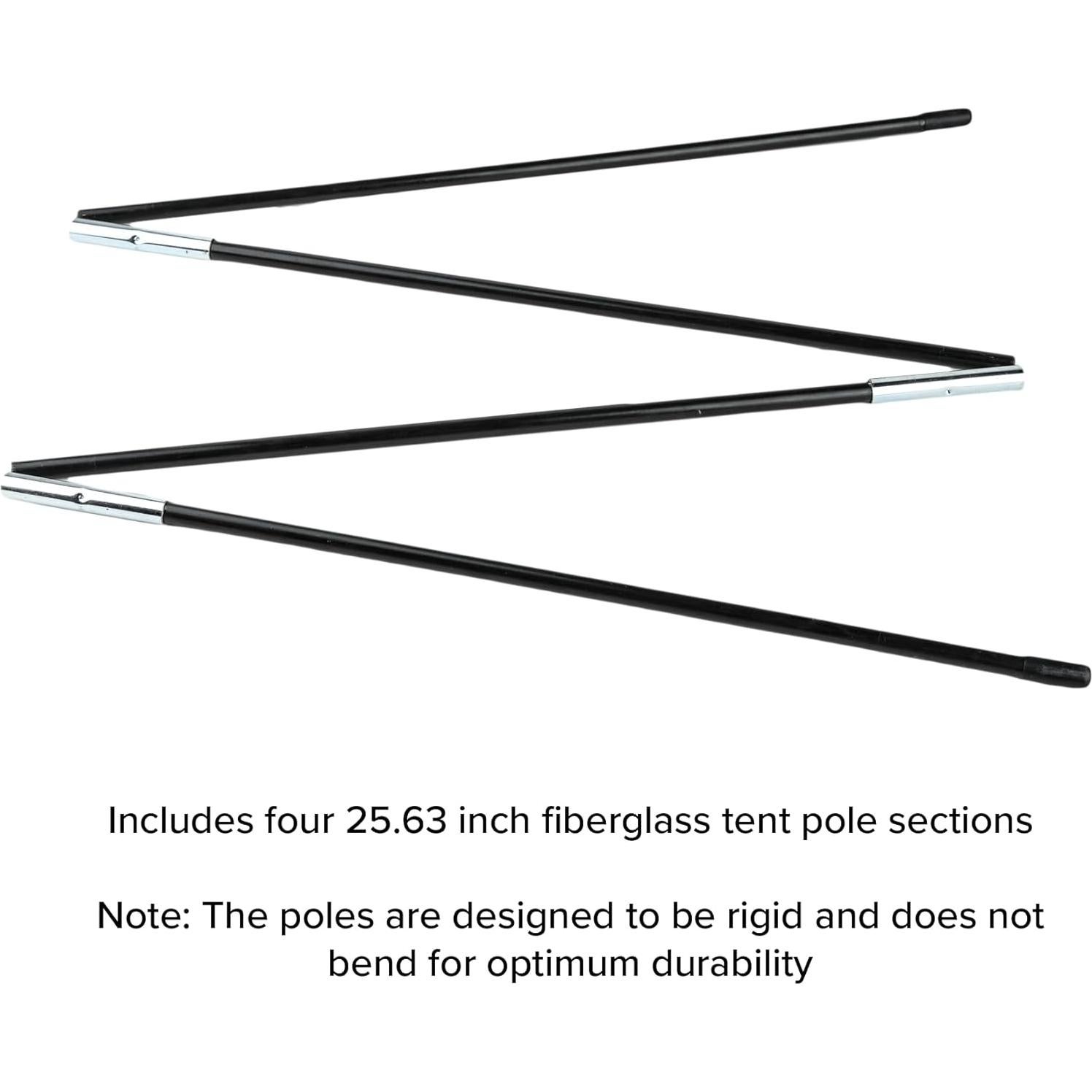 Polo de Carpa de Fibra de Vidrio Coghlan 4 Segmentos 9.5mm