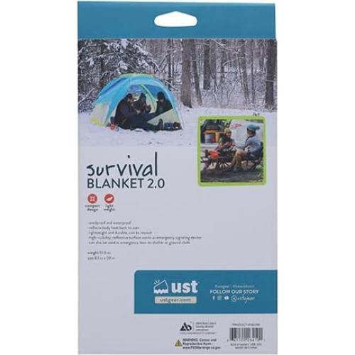 Manta de Supervivencia UST 2.0 Naranja Impermeable 152x211 cm