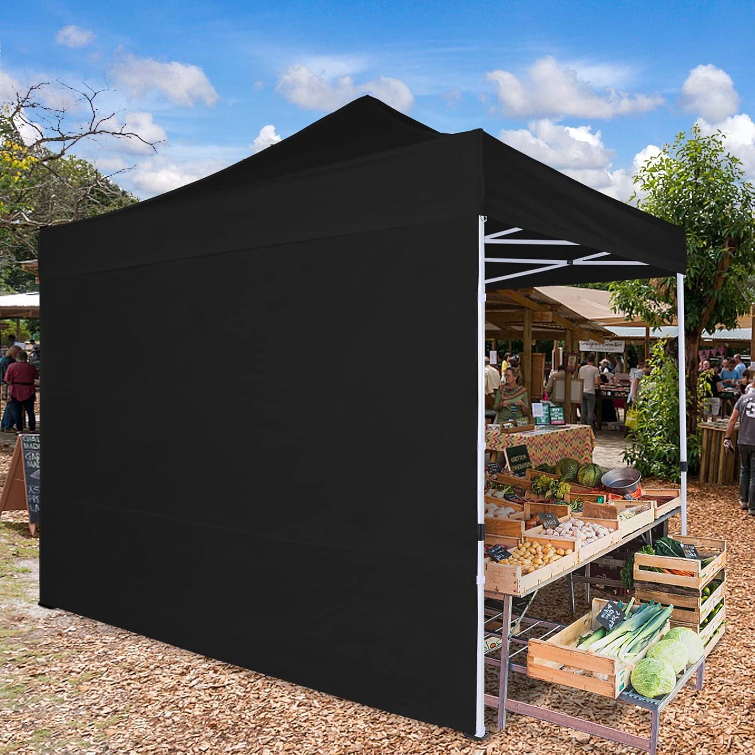 Pared Lateral COOSHADE 10x10 para Carpa de Sombra Negra