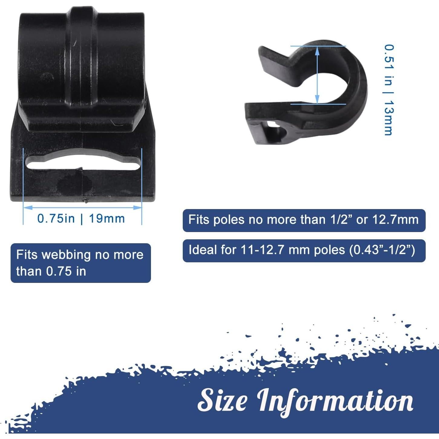 Clips para Postes de Tienda BRILLIANCE4U - Paquete de 20