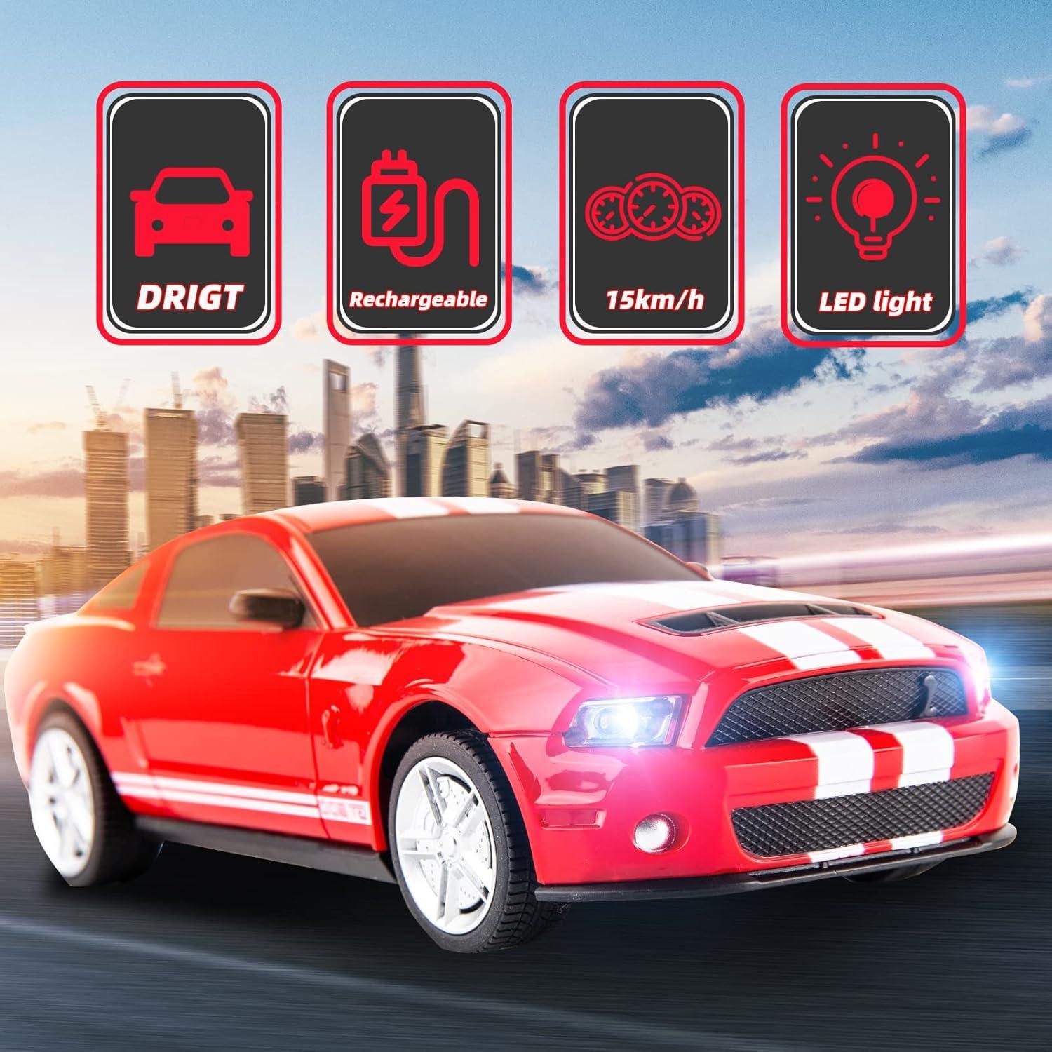 Coche RC BDTCTK Ford Mustang Shelby GT500 1/24 Rojo