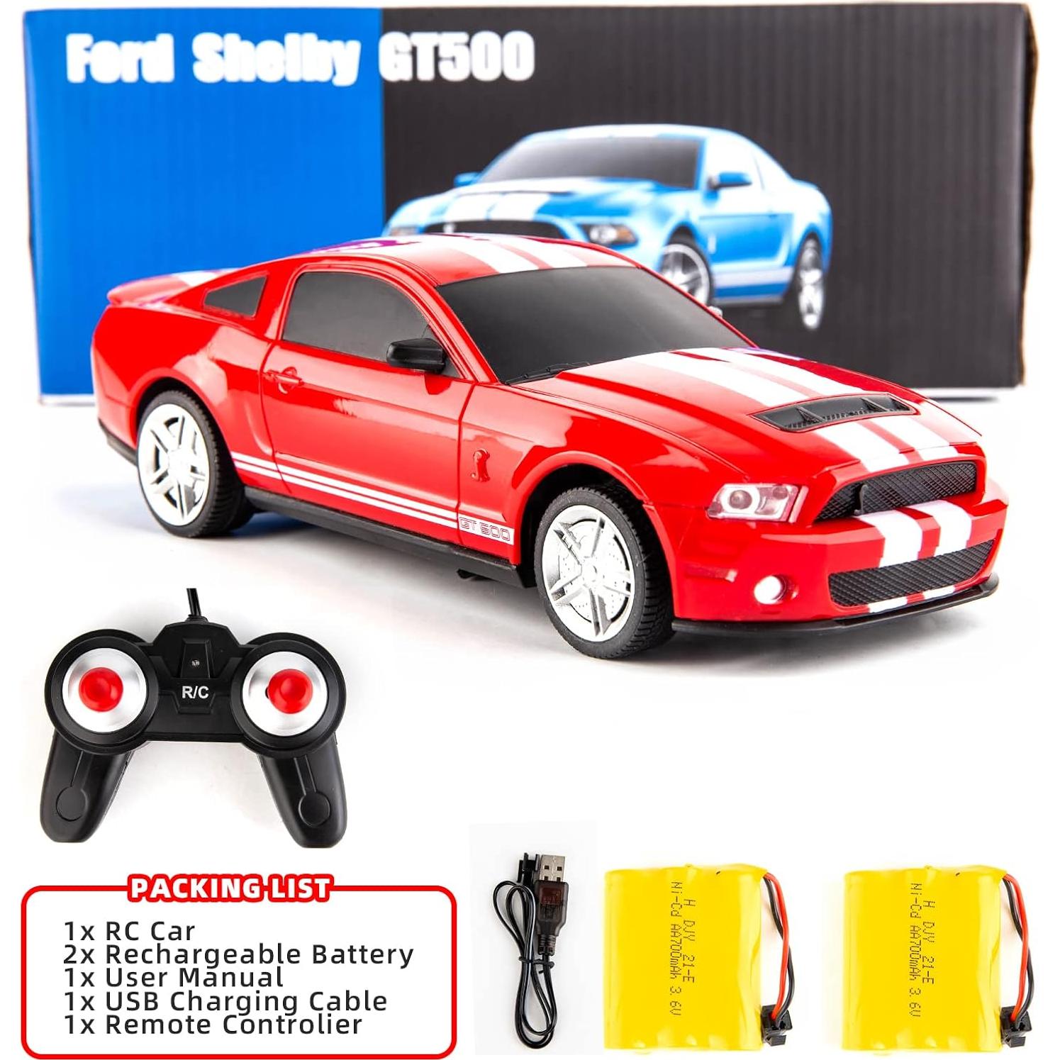 Coche RC BDTCTK Ford Mustang Shelby GT500 1/24 Rojo