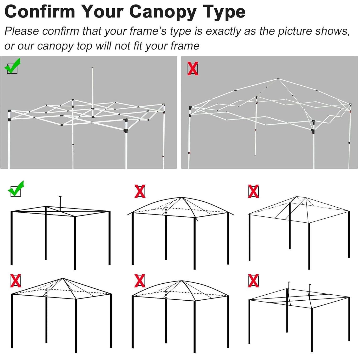 Cubierta Superior para Carpa 9.6x9.6ft Instahibit UV50+ Verde