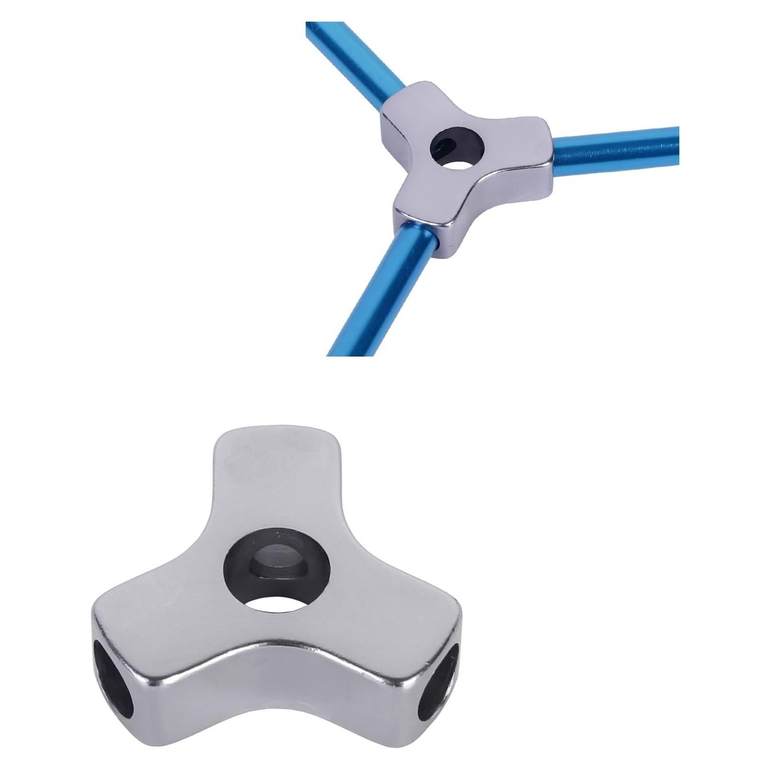 Conectores de Poste de Carpa BRILLIANCE4U 3 Vías Aluminio 7.9mm