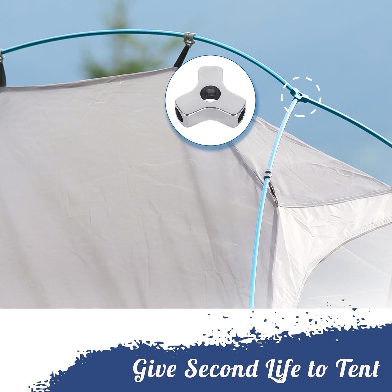 Conectores de Poste de Carpa BRILLIANCE4U 3 Vías Aluminio 7.9mm