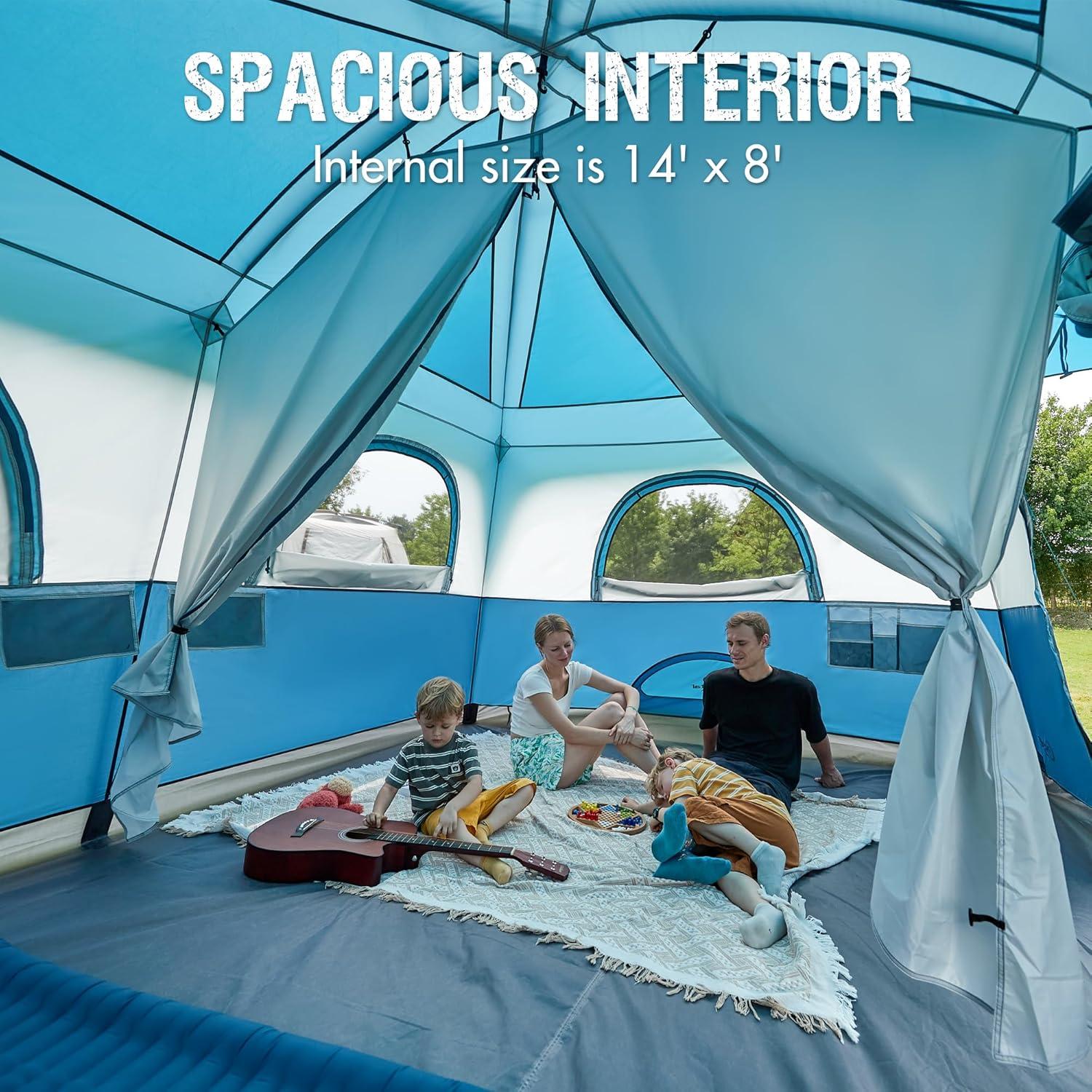 Tienda de Camping PORTAL para 8 Personas con Porche Impermeable