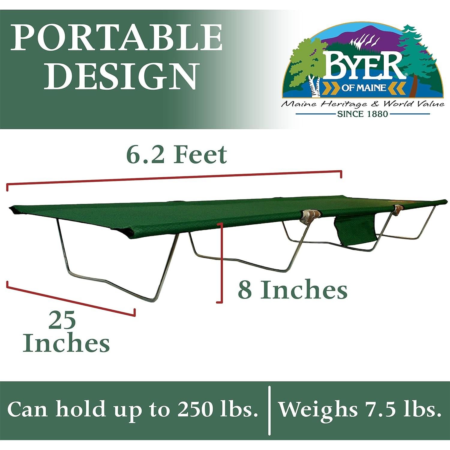 Cama de Camping TriLite BYER OF MAINE Portátil Individual 188x64 cm