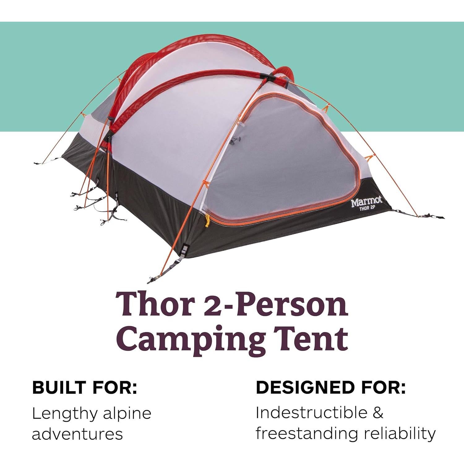 Tienda de Camping Marmot Thor 2P | Resistente al Agua, 2 Personas
