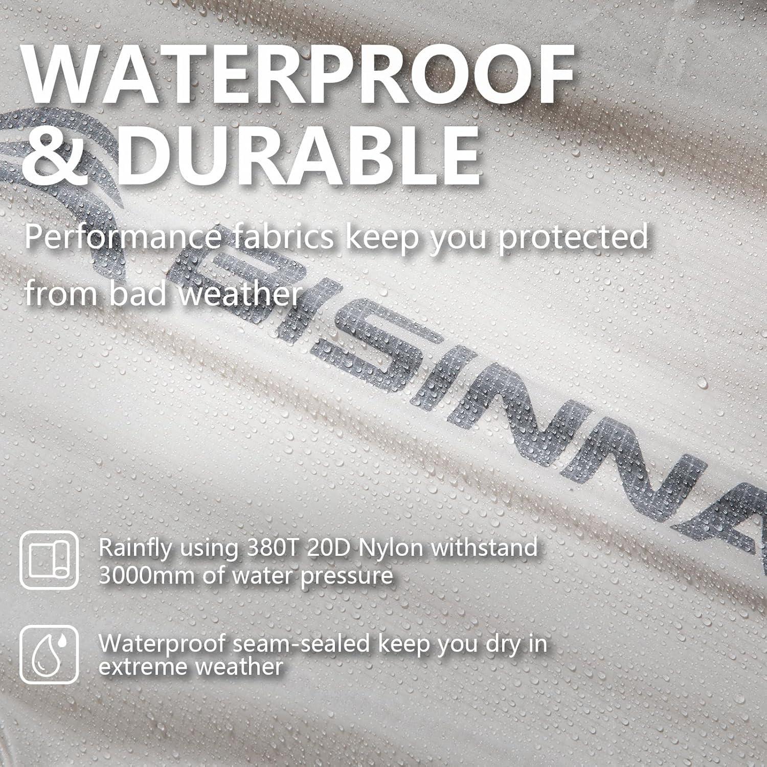 Tienda de Camping BISINNA 2 Personas 3 Temporadas Nylon Impermeable