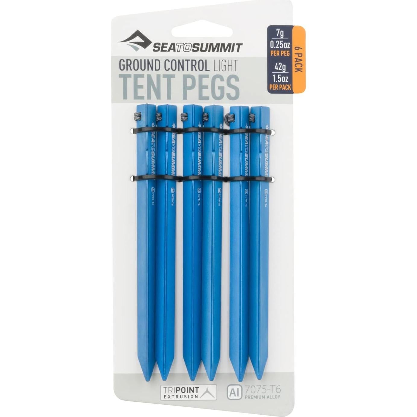 Sea to Summit Ground Control Ultralight Tent Pegs, 6-Pack
