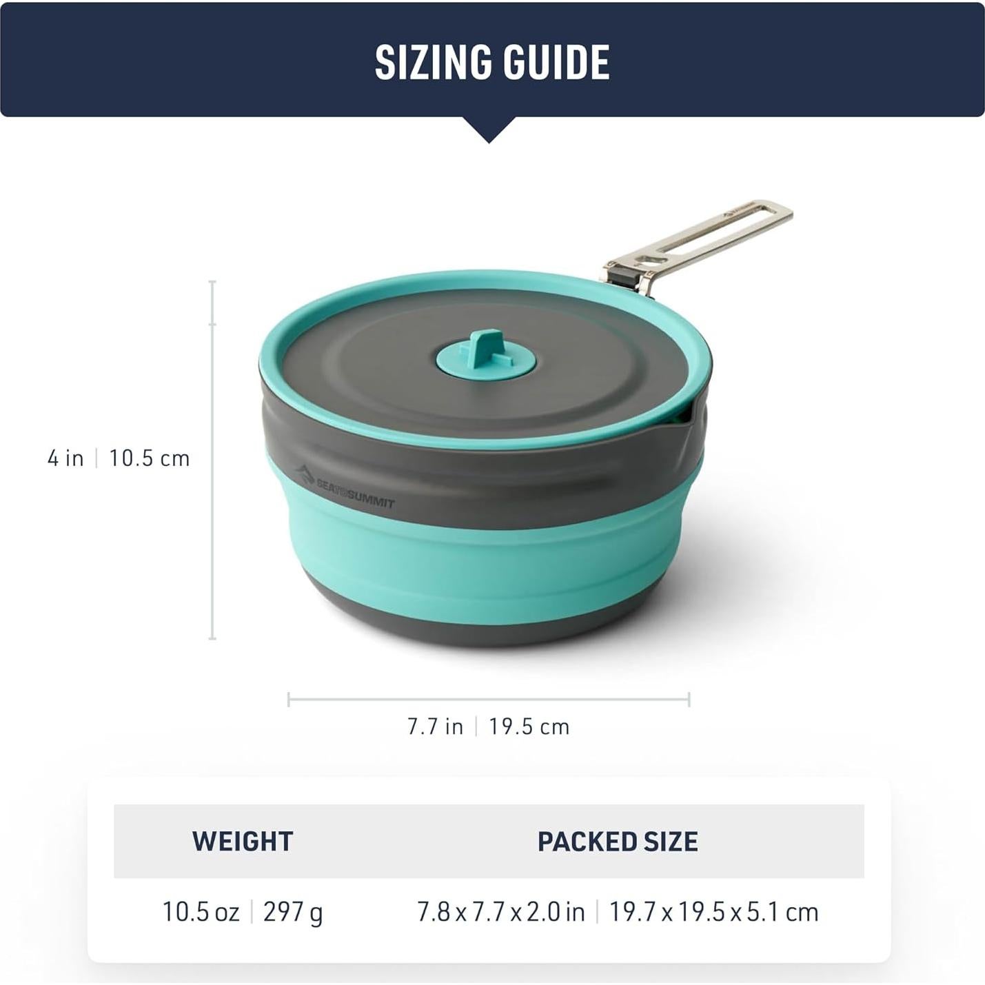 Olla Plegable Ultraligera Sea to Summit 2.2L Camping