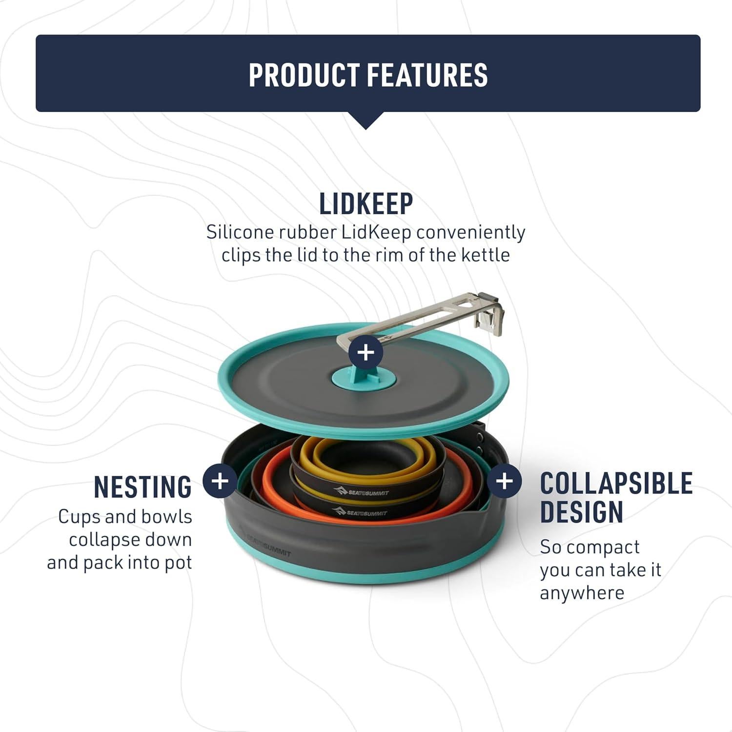 Juego de cocina plegable Sea to Summit Frontier 2 personas