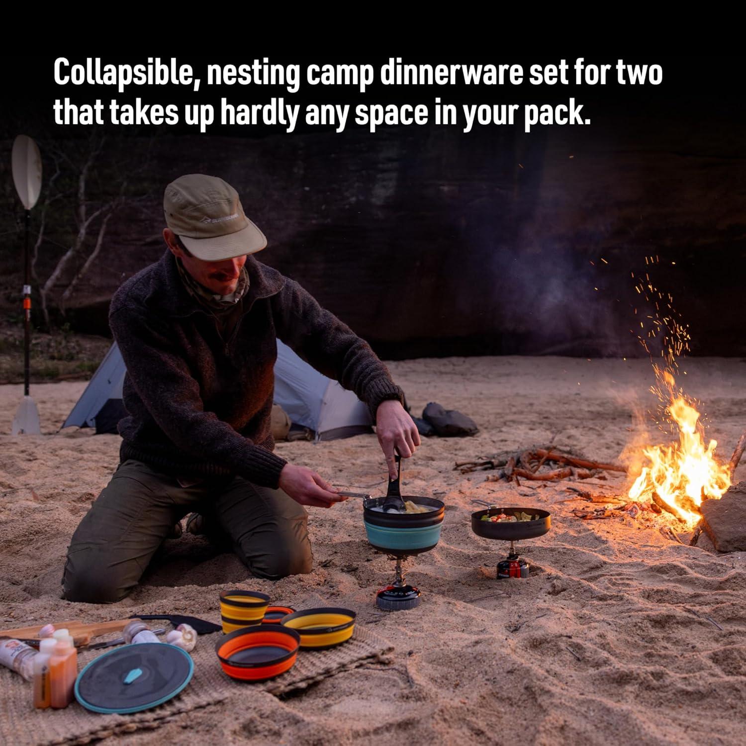 Juego de vajilla plegable ultraligera Sea to Summit 2 personas